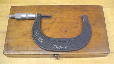 Scherr Tumico Micrometer 3 4 Inch Outside Wwood Case