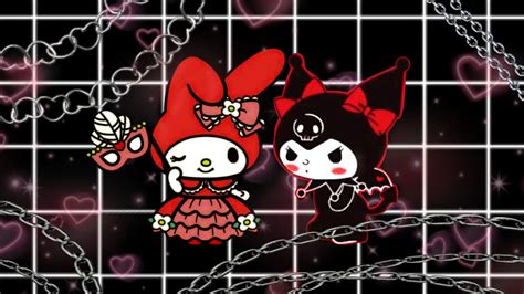 Kuromi And My Melody Red Aesthetic Wallpaper Fondos