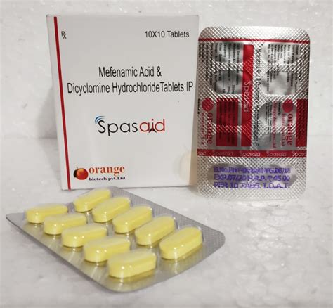 Antispasmodic Tablets Orange Biotech