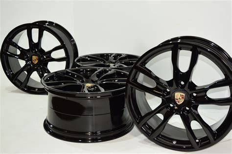Porsche Boxster Cayman Black Factory Oem Wheels Factory Wheel