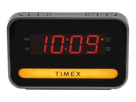 Timex Electronic Desktop Alarm Clock With Usb Charging Point Black