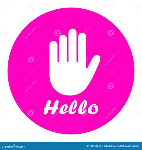 Hello Hand Lettering Greeting Card Modern Calligraphy Vector