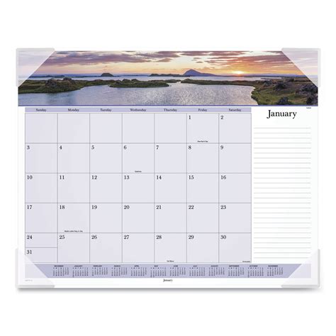 Acco At A Glance Images Of The Sea Monthly Desk Pad Calendar 22 X 17