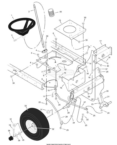 Murray 42590x92a Lawn Tractor 1998 Parts Diagram For Steering