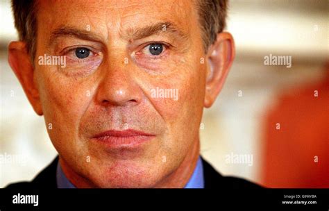 Britains Prime Minister Tony Blair Holds A Press Conference With Iraq