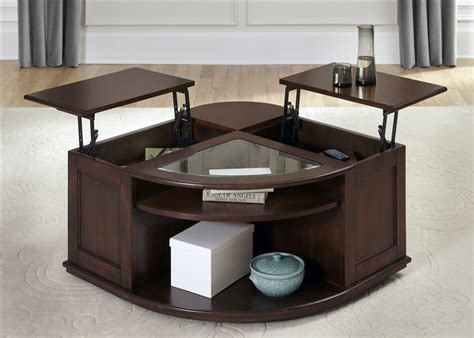 What are some popular product styles within coffee tables? Wallace Cocktail Table in Dark Toffee Finish by Liberty ...