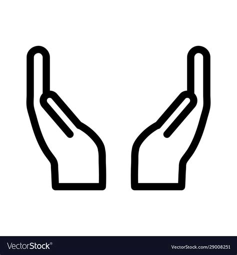 Hands Support Gesture Saving Symbol Icon Vector Image