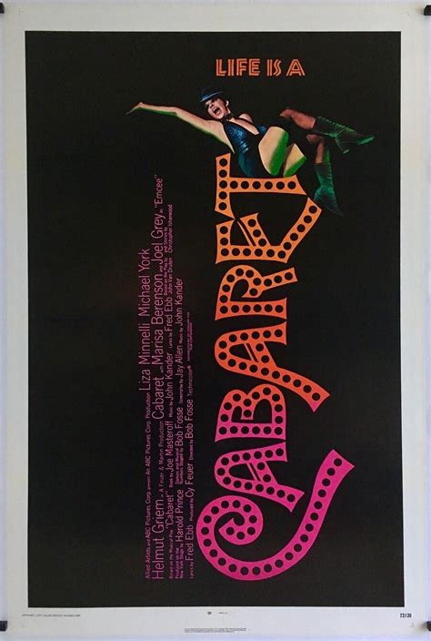 Cabaret Original Vintage Linen Backed Us One Sheet Film Movie Poster