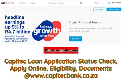 Capitec Loan Application Status Check Apply Online
