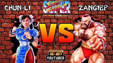 Super Street Fighter 2 Chun Li Vs Zangief Youtube