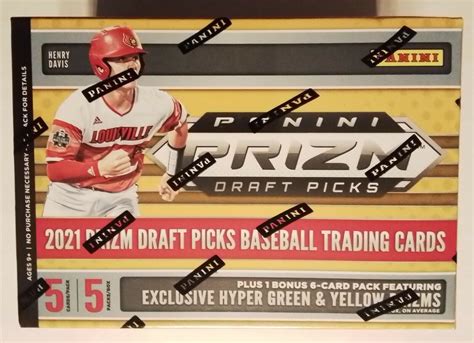 Brand New 2021 Panini Prizm Draft Picks Baseball Box Autographs Bonus Pack 🔥 Ebay