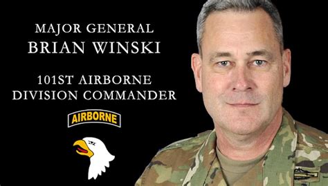 Major General Brian E Winski Commanding General 101st Airborne