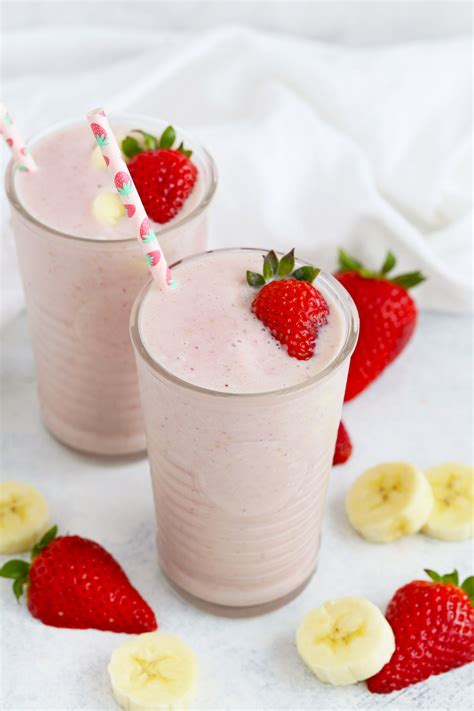 Strawberry Banana Smoothie Vegan Paleo Friendly • One Lovely Life