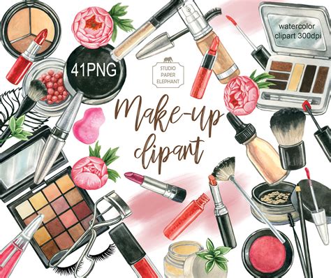 Buy Makeup Clipart Set Pink Makeup Clip Art Set Planner Clipart Online