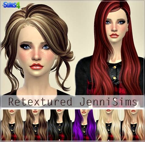 Jenni Sims Elasims And Rucysims Hairs Converted Retexture • Sims 4