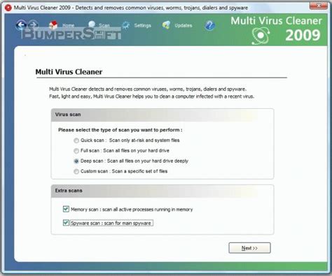 Screenshots Of Multi Virus Cleaner Bumpersoft
