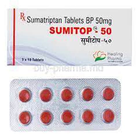 Sumatriptan 50 Mg Tablets At Rs 64 Strip Of 1 Tablet Imitrex Tablet