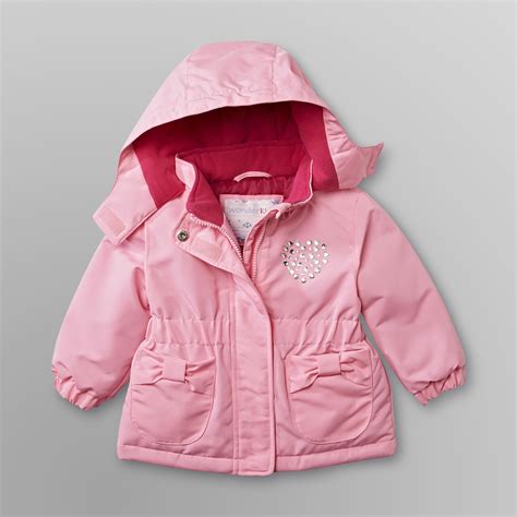 Wonderkids Infant And Toddler Girls Hooded Fully Lined Winter Jacket