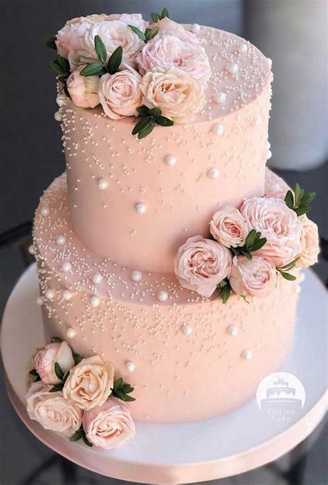 The 50 Most Beautiful Wedding Cakes U2013 Two Tier Pink Wedding Cake