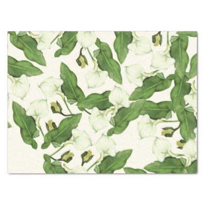 Vintage White Calla Lily Flowers Tissue Paper Calla Lily Flowers