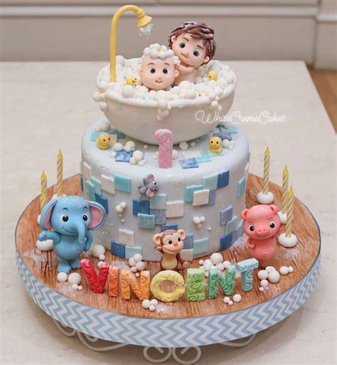 Cocomelon preschool educational videos teach kids about letters, numbers, shapes, colors, animals. White Creme Cakes on Instagram: "Cocomelon theme cake just ...