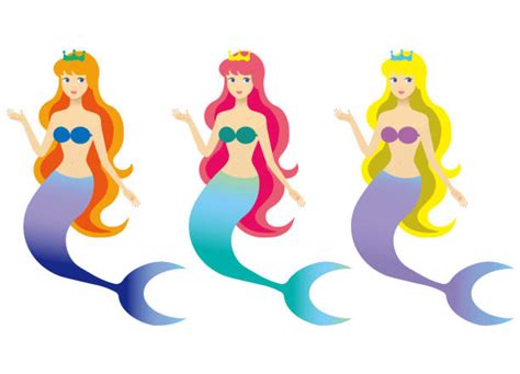 Three Mermaids Stock Vectors Istock