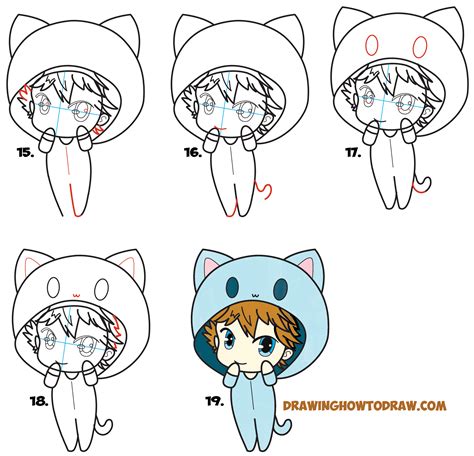 How To Draw A Chibi Boy With Hood On Drawing Cute Chibi