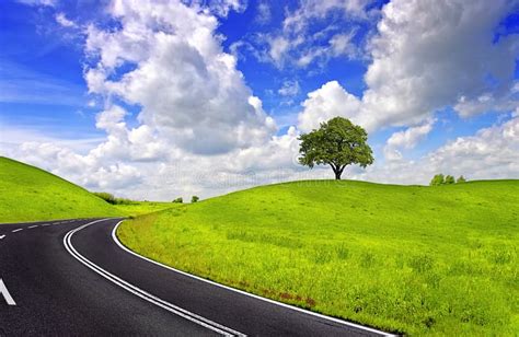 Spring Road Stock Image Image Of Grass Outside Drive 17305601