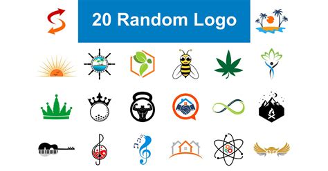 20 Random Logos V1 Bundle · Creative Fabrica