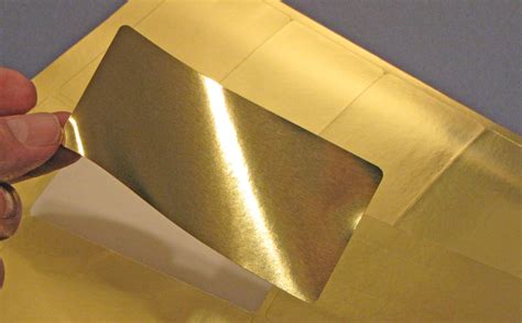 Gold Foil Labels 4 X 2 Rectangular Laser 50 Sheets 4020gf