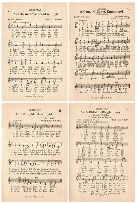 Free Vintage Christmas Sheet Music Printables