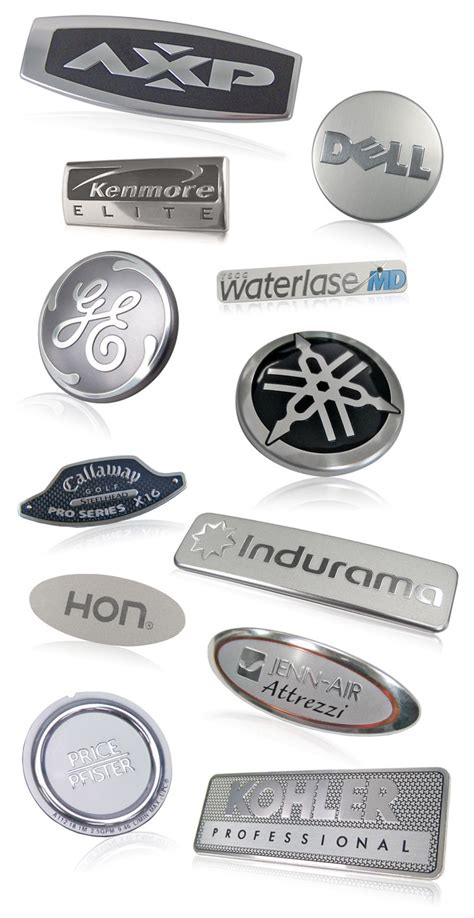 12 Aluminum Nameplates With Bright Graphics