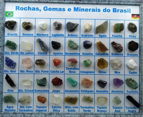 coleção de rochas e minerais do brasil estojo c 45 pedras Rochas e