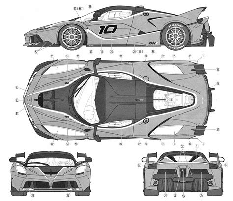 Ferrari Fxx K Blueprint Download Free Blueprint For 3d Modeling