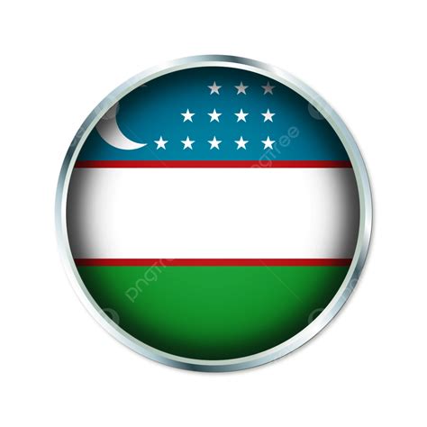 Rounded Flag Icon Of Uzbekistan Vector Uzbekistan Uzbekistan Flags