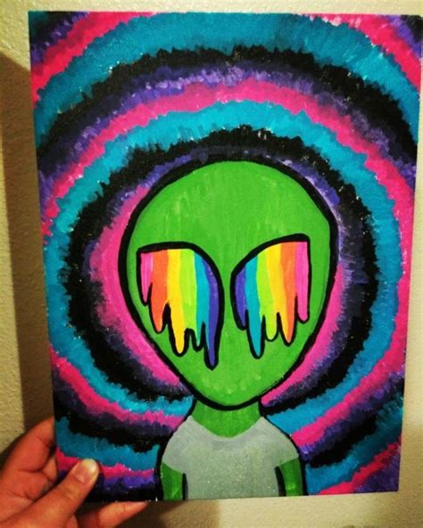 Download weed drawing graffiti and use them in your website with no signup. Trippy alien painting in 2019 | Trippy painting, Trippy ...