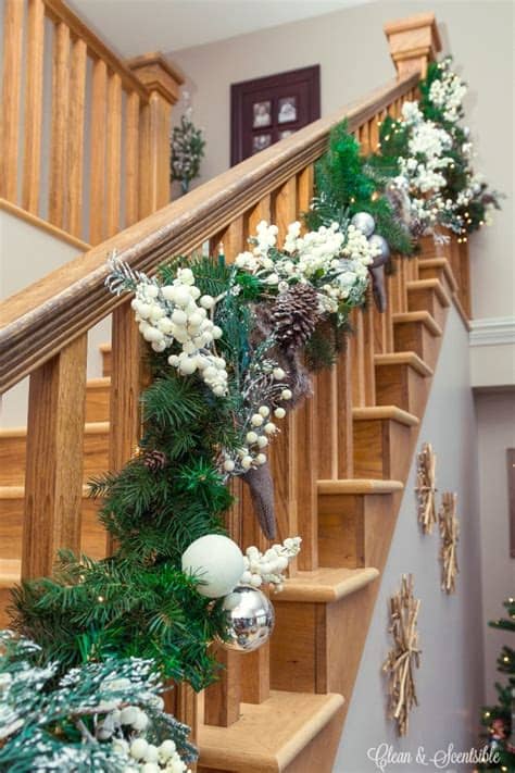Joy shared all the details on how she creates her banister in this previous post: How to Hang a Garland on the Stairs - Clean and Scentsible
