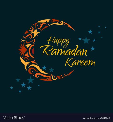 Happy Ramadan Kareem Greeting Background Vector Image