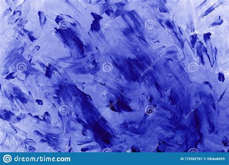 Background In Grunge Style Blue Color Texture Of Brush Strokes On The