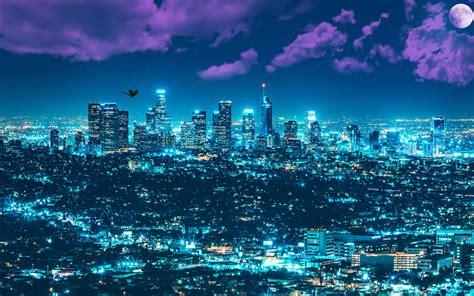 Los Angles Night Cityscape 4k Wallpapers Hd Wallpapers