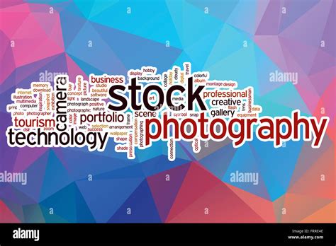 Stock Photography Word Cloud Concept With Abstract Background Stock