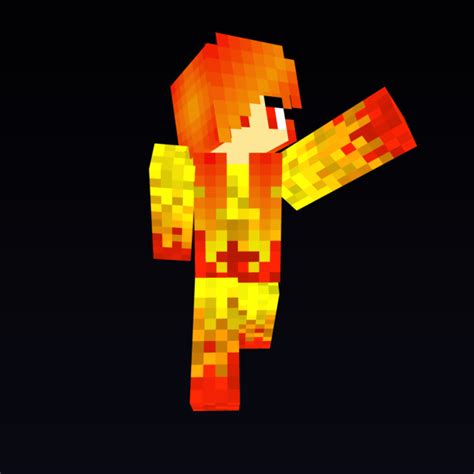 Hamilaplayzmc With The Element Of Fire Skin Minecraft Characters