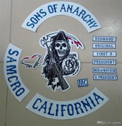 2019 Newest Blue Sons Of Anarchy Patches For Motrocycle Biker Clothing