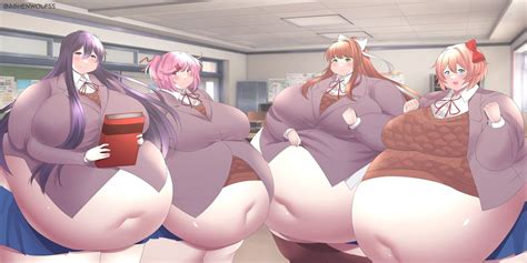 Rule 34 Bbw Doki Doki Literature Club Fat Fat Female Female Only Huge