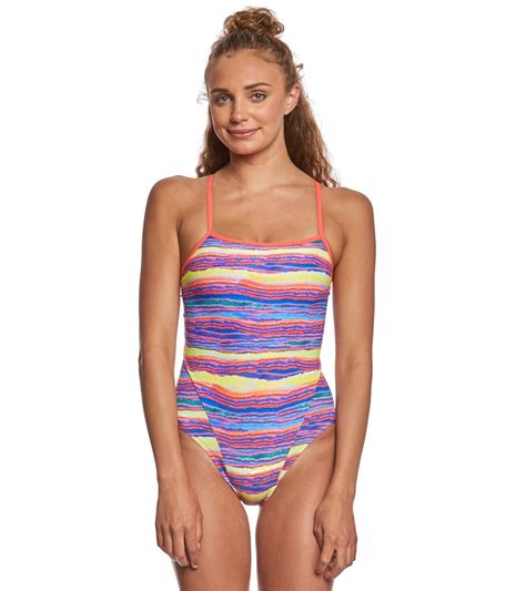 funkita women s crystal wave single strap one piece swimsuit at free shipping