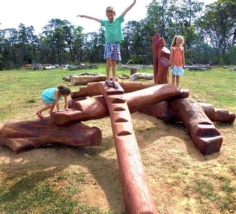 Log Playgrounds Natural Playground Outdoor Kids Playground