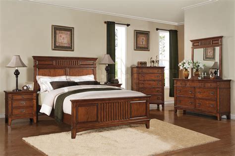 Rooms To Go Mission Style Bedroom Furniture 5 Piece Mission Style Oak Finish Bedroom Set