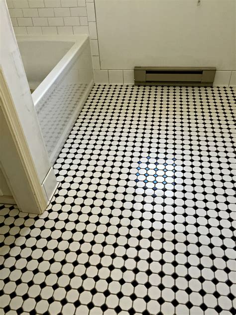 Octagon Floor Tiles Black And White - flooring Designs