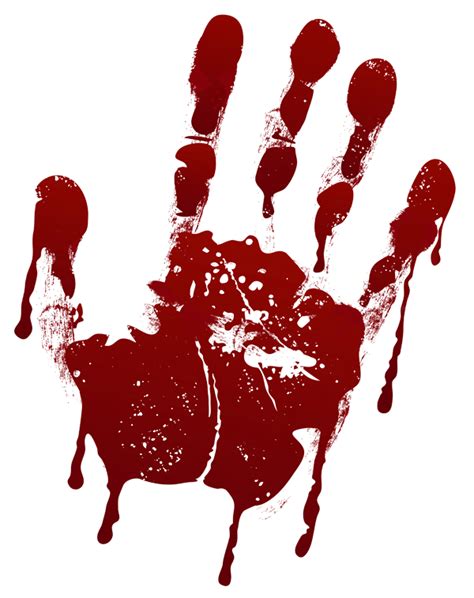Handprint Clipart Blood Bloody Handprint Png Transparent Png Large Images