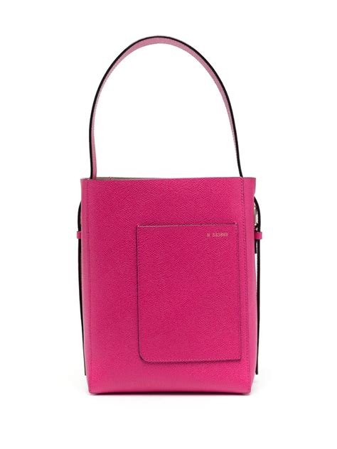 Valextra Mini Leather Bucket Bag In Pink Modesens